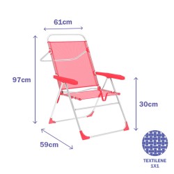 Silla Plegable Marbueno Coral 59 x 97 x 61 cm