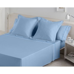 Juego de Sábanas Alexandra House Living Azul Celeste Cama de 90 3 Piezas