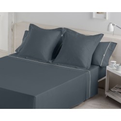 Juego de Sábanas Alexandra House Living Gris Cama de 90 3 Piezas