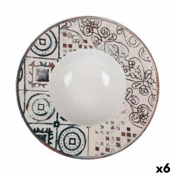 Plato Hondo La Mediterru00e1nea Grecia Porcelana u00d8 28 cm (6 Unidades)