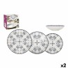 Set de Vajilla La Mediterru00e1nea Tesa 12 Piezas Porcelana (2 Unidades)