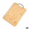 Tabla de cortar Percutti Percutti 32,5 x 25 x 1,5 cm Marru00f3n Plateado Bambu00fa (4 Unidades)