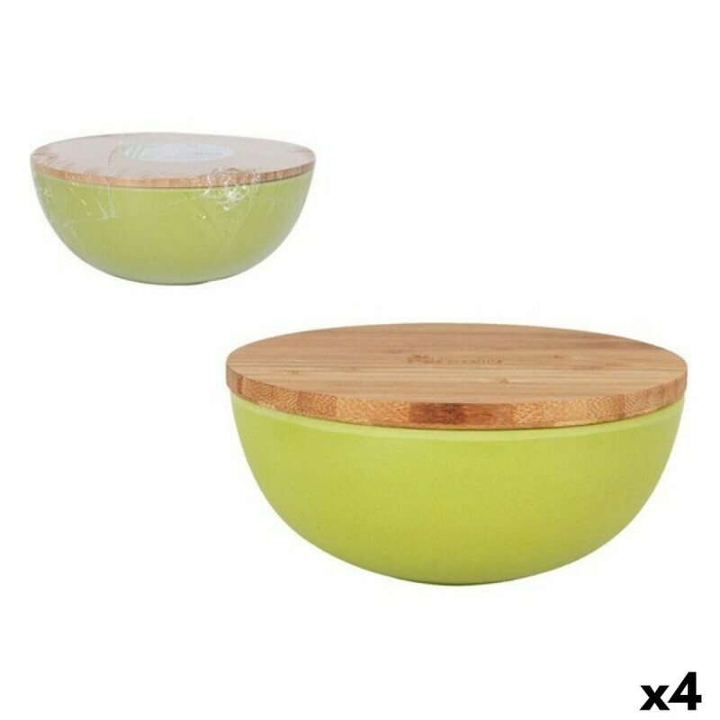 Cuenco Percutti Legno percutti Verde Bambu00fa Con Tapa (4 Unidades)