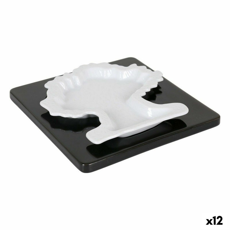 Bandeja de Aperitivos Viejo Valle Porcelana u00c1rbol 16,8 x 16,8 x 1,1 cm Set 2 Piezas (12 Unidades)