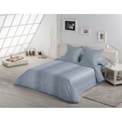 Juego de funda nórdica Alexandra House Living Tena Gris Acero Cama de 105 3 Piezas