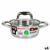 Cacerola Quttin 139494 Con Tapa Acero u00d8 16 x 7 cm (6 Unidades) (16 cm) (1,5 L)