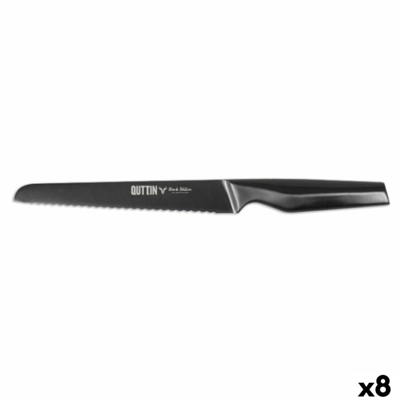 Cuchillo para Pan Quttin Black Edition 8 Unidades 20 cm