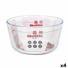 Bandeja para Horno Quttin 104639 Vidrio 2,9 L (4 Unidades) (21,5 cm)