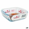 Bandeja para Horno Quttin 66603 1,1 L Vidrio Cuadrado 1,1 L 19,7 x 16,8 x 5,6 cm (10 Unidades)