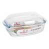 Cacerola Con Tapa Quttin 63096 Vidrio 32,8 x 19,7 x 13 cm (3L + 1,5L)