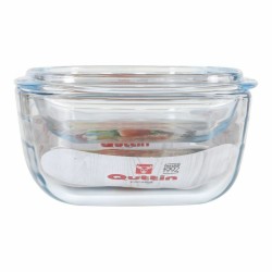 Cacerola Con Tapa Quttin 63096 Vidrio 32,8 x 19,7 x 13 cm (3L + 1,5L)