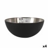 Ensaladera Quttin  Negro Plateado 29 x 12 cm Acero (4 Unidades)