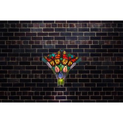 Aplique de Pared Viro Buttefly Multicolor Hierro 60 W 37 x 30 x 16 cm