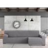 Funda para chaise longue de brazo largo derecho Eysa TROYA Gris 170 x 110 x 310 cm