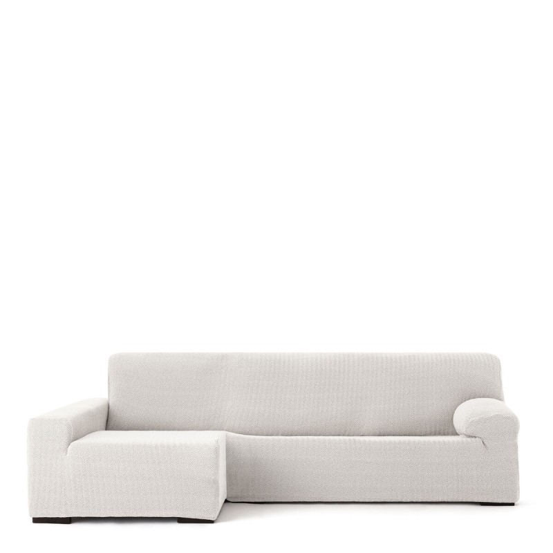 Funda para chaise longue de brazo largo izquierdo Eysa JAZ Blanco 180 x 120 x 360 cm