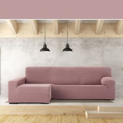 Funda para chaise longue de brazo largo izquierdo Eysa JAZ Rosa 180 x 120 x 360 cm