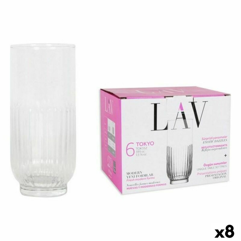 Set de Vasos LAV 144946 6 Piezas (8 Unidades) (395 ml)