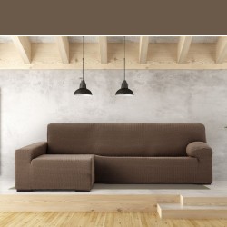 Funda para chaise longue de brazo largo izquierdo Eysa JAZ Marrón 180 x 120 x 360 cm