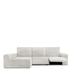 Funda para chaise longue de brazo largo izquierdo Eysa JAZ Blanco 180 x 120 x 360 cm