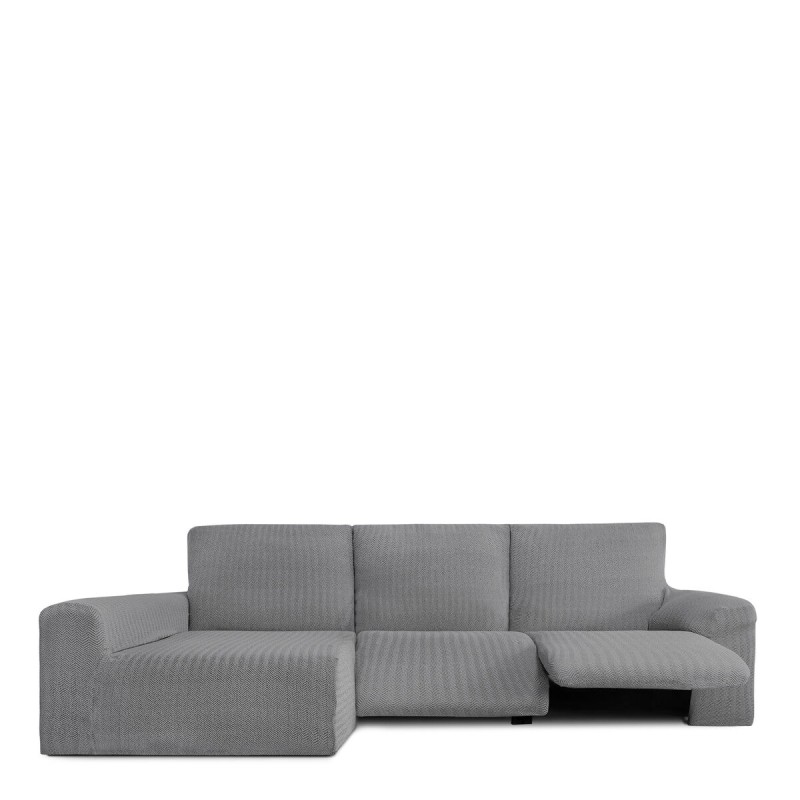 Funda para chaise longue de brazo largo izquierdo Eysa JAZ Gris 180 x 120 x 360 cm