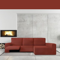 Funda para chaise longue de brazo largo derecho Eysa JAZ Rojo Oscuro 180 x 120 x 360 cm