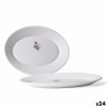 Fuente de Cocina Bormioli Toledo Blanco Vidrio Ovalado 30 x 21 x 2,7 cm (24 Unidades)