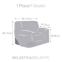 Funda para sillón Eysa BRONX Mostaza 70 x 110 x 110 cm