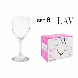 Set de copas de vino LAV Blanco 200 ml 6 Piezas (4 Unidades)