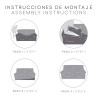 Juego de fundas para sofá Eysa TROYA Blanco 70 x 110 x 210 cm 3 Piezas