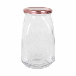 Tarro de Cristal Transparente Inde Tasty Con Tapa 1,05 L (12 Unidades)