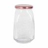 Tarro de Cristal Transparente Inde Tasty Con Tapa 1,05 L (12 Unidades)