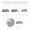 Funda para chaise longue de brazo corto izquierdo Eysa TROYA Blanco 170 x 110 x 310 cm