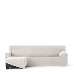 Funda para chaise longue de brazo corto izquierdo Eysa JAZ Blanco 120 x 120 x 360 cm