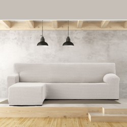 Funda para chaise longue de brazo corto izquierdo Eysa JAZ Blanco 120 x 120 x 360 cm