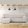 Funda para chaise longue de brazo corto izquierdo Eysa JAZ Blanco 120 x 120 x 360 cm