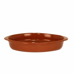 Fuente de Cocina Azofra Barro cocido Ovalado 44 x 26 x 7 cm (4 Unidades)