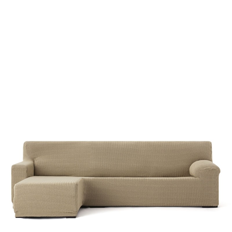 Funda para chaise longue de brazo corto izquierdo Eysa JAZ Beige 120 x 120 x 360 cm