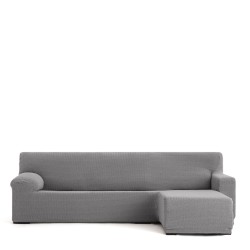 Funda para chaise longue de brazo corto derecho Eysa JAZ Gris 120 x 120 x 360 cm