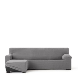 Funda para chaise longue de brazo corto izquierdo Eysa JAZ Gris 120 x 120 x 360 cm