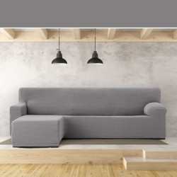 Funda para chaise longue de brazo corto izquierdo Eysa JAZ Gris 120 x 120 x 360 cm