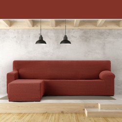 Funda para chaise longue de brazo corto izquierdo Eysa JAZ Rojo Oscuro 120 x 120 x 360 cm