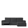 Funda para chaise longue de brazo corto derecho Eysa JAZ Gris oscuro 120 x 120 x 360 cm