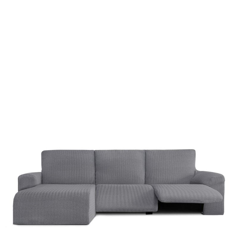 Funda para chaise longue de brazo corto izquierdo Eysa JAZ Gris 120 x 120 x 360 cm