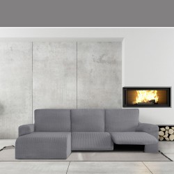 Funda para chaise longue de brazo corto izquierdo Eysa JAZ Gris 120 x 120 x 360 cm