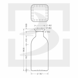 Botella de Cristal La Mediterru00e1nea Medi Tapu00f3n 725 ml (12 Unidades)