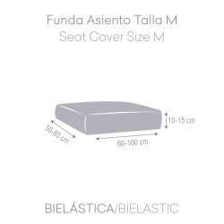 Funda para Sofá Eysa JAZ Blanco 85 x 15 x 100 cm