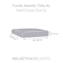 Funda para Sofá Eysa BRONX Mostaza 85 x 15 x 160 cm