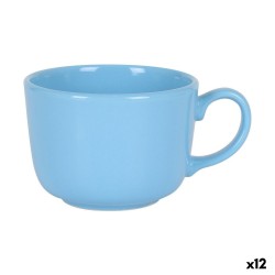 Taza Azul Ceru00e1mica 500 ml (12 Unidades)