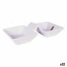 Cuenco La Mediterru00e1nea Yummy Blanco 24,3 x 12,5 x 6 cm (12 Unidades) (24,3 x 12,5 x 6 cm)