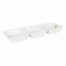 Cuenco La Mediterru00e1nea Yummy Aperitivo Porcelana Blanco 29,3 x 9,5 x 3,3 cm (16 Unidades) (29,3 x 9,5 x 3,3 cm)